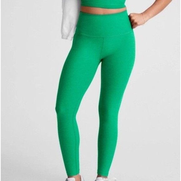 Beyond Yoga Pants - Beyond Yoga Size M Spacedye Caught In The Midi High Waisted Legging 25" Green